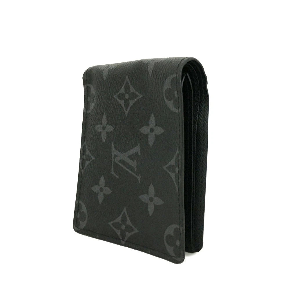 Louis Vuitton Monogram Eclipse Portefeuille Slender Bifold Wallet Black RFID