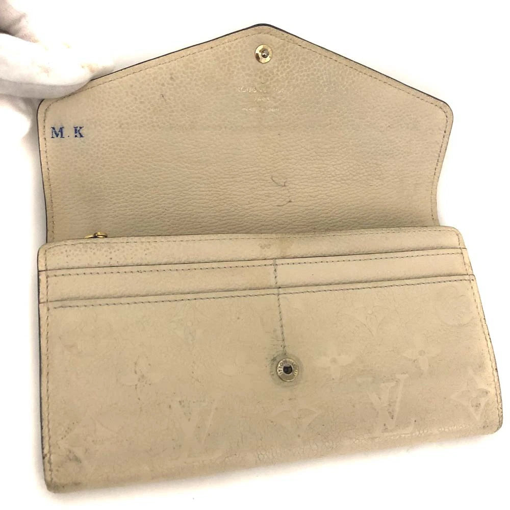 $750 Louis Vuitton Monogram Empreinte Portefeiulle Sarah Long Wallet CA1128