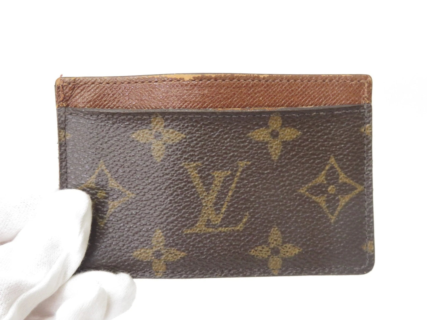 $285 2004 LOUIS VUITTON Monogram Porte Cartes Simple Pass Card Case SP0034