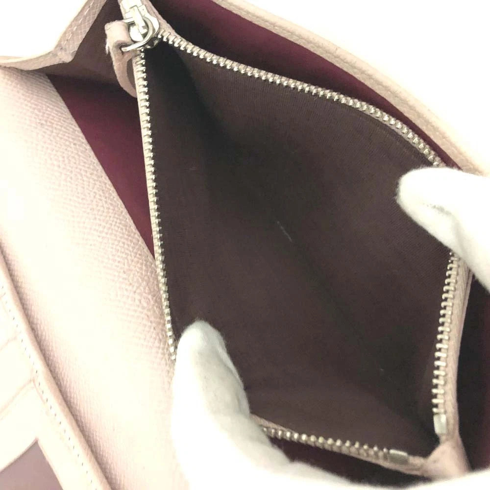 $882 BVLGARI BVLGARIBVLGARI Leather Bifold Long Wallet Pink