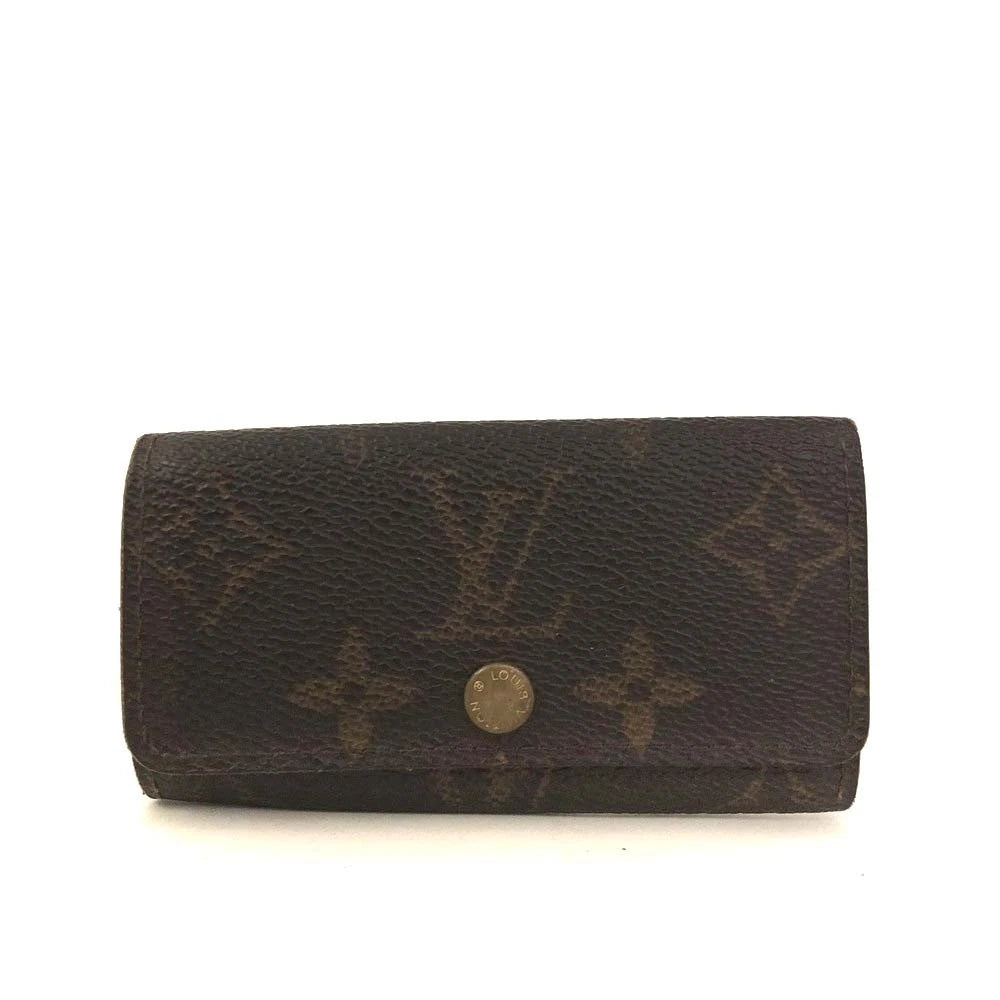 $345 Louis Vuitton Monogram Multicles 4 Ring Key Case Brown TH0016