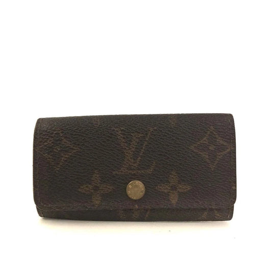 $345 Louis Vuitton Monogram Multicles 4 Ring Key Case Brown TH0016