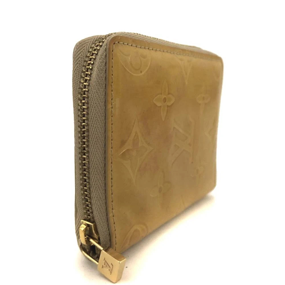 $490 Louis Vuitton Monogram Vernis Patent Leather Broom Zip Around Wallet BJ0959