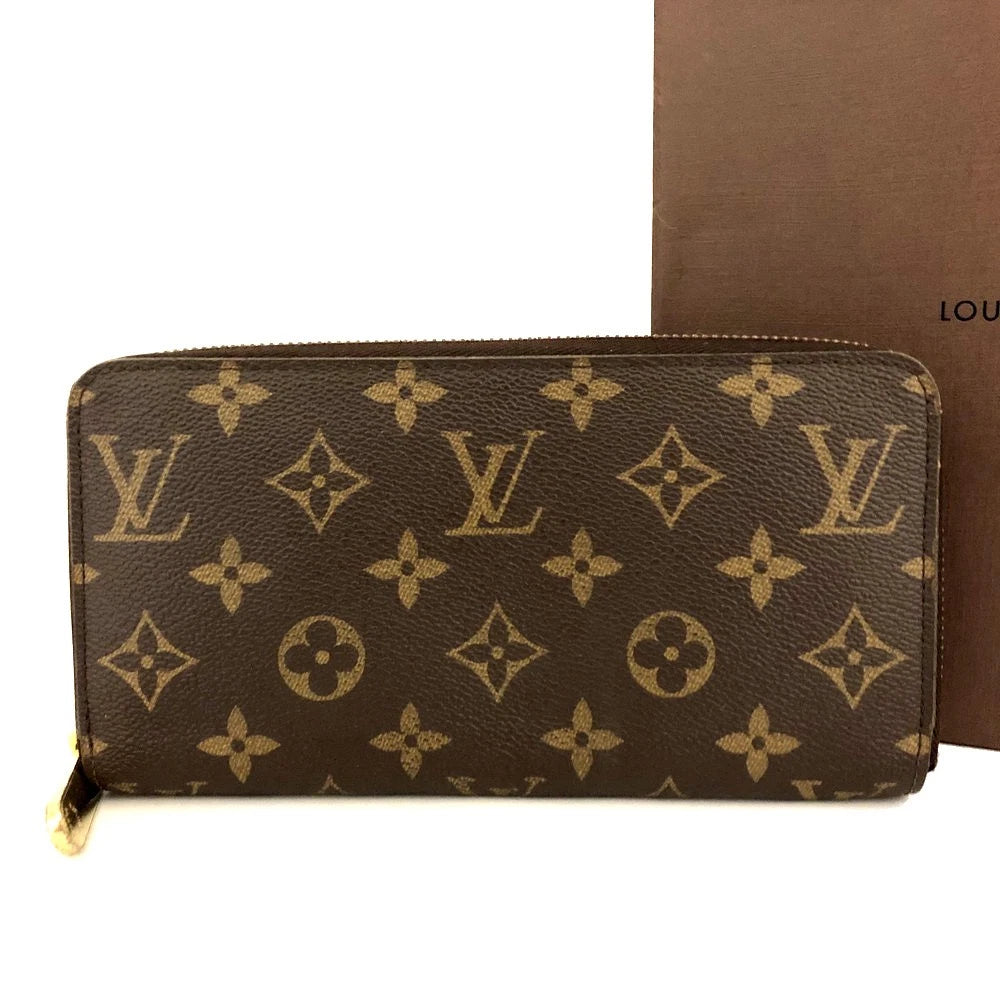 Louis Vuitton Monogram Zippy Zip Around Long Wallet Purse Brown CA0128
