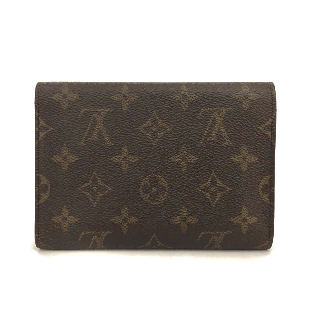 Louis Vuitton Monogram Porte Tresor Etui Papiers Trifold Wallet Brown MI1914
