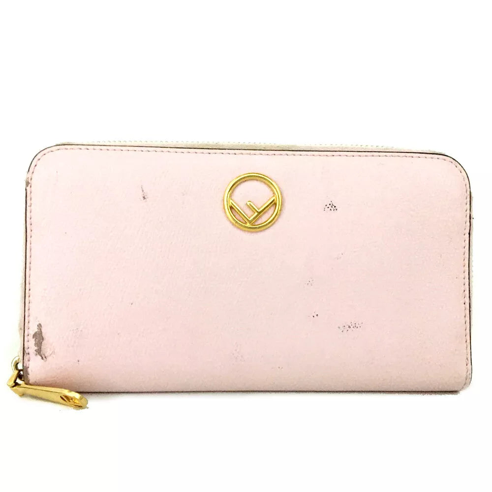 Fendi  Vitello Liberty Lucido F is Fendi Zip Around Wallet Pink