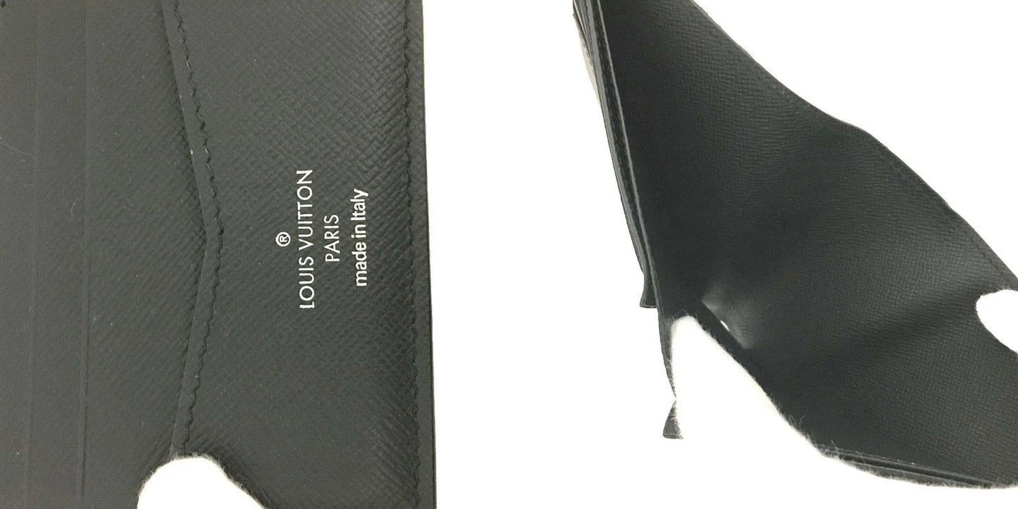 Louis Vuitton Monogram Eclipse Portefeuille Slender Bifold Wallet Black RFID