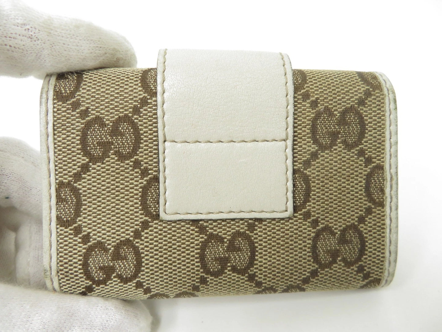 GUCCI GG Sukey GG Canvas Leather 6 Ring Key Case