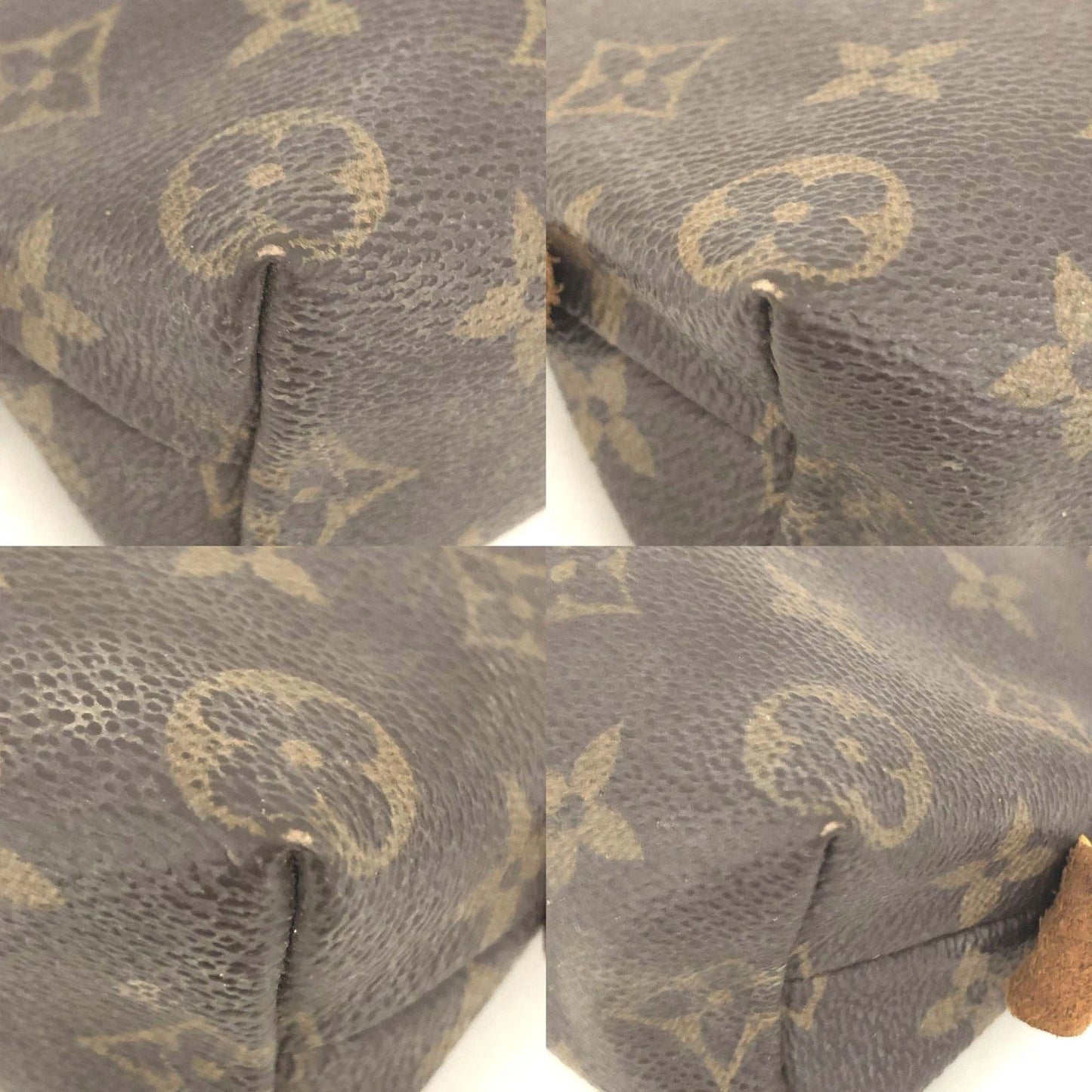 $600 Louis Vuitton Monogram Pochette Cosmetics Pouch Brown  CA0041