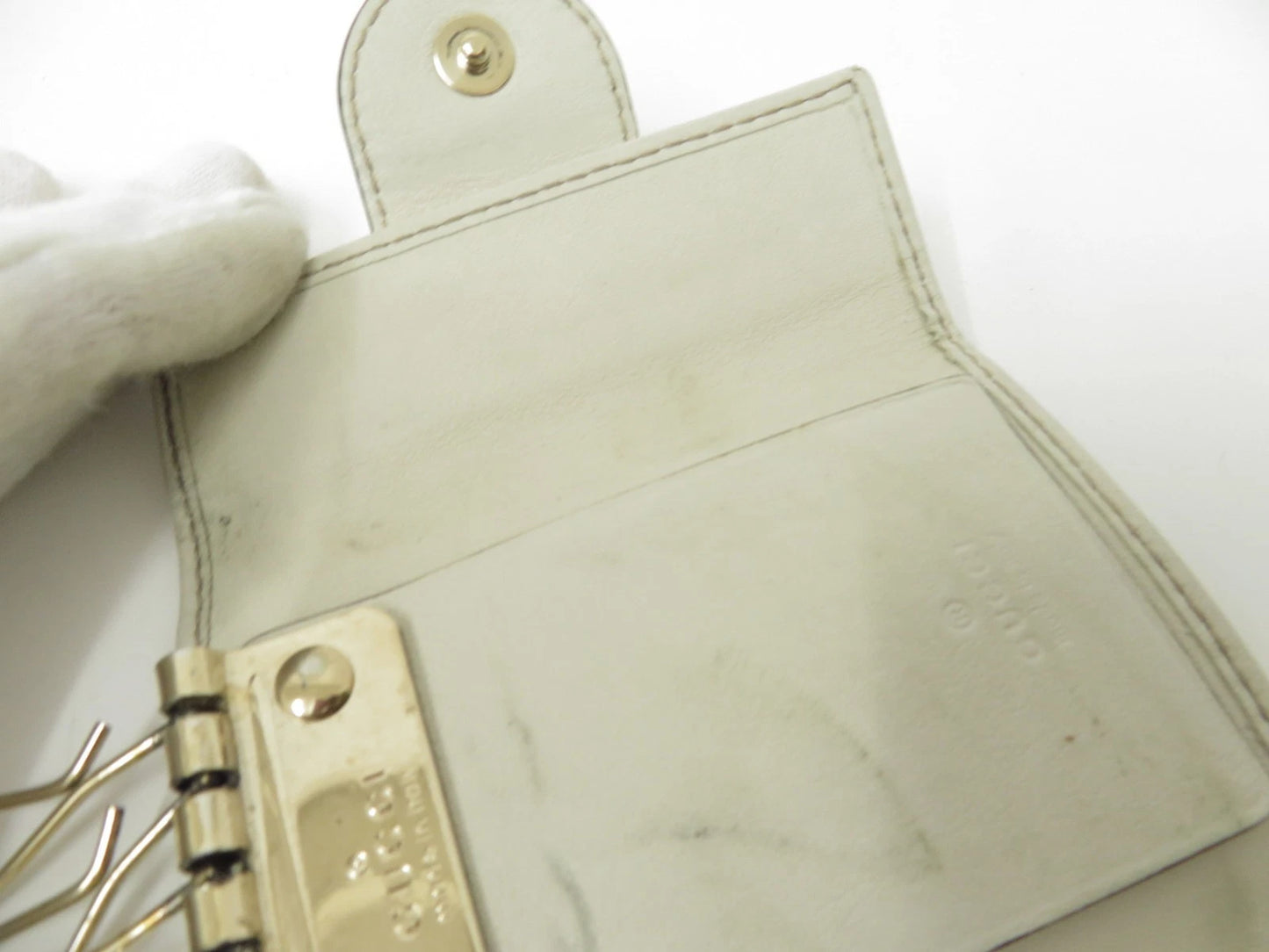 GUCCI GG Sukey GG Canvas Leather 6 Ring Key Case