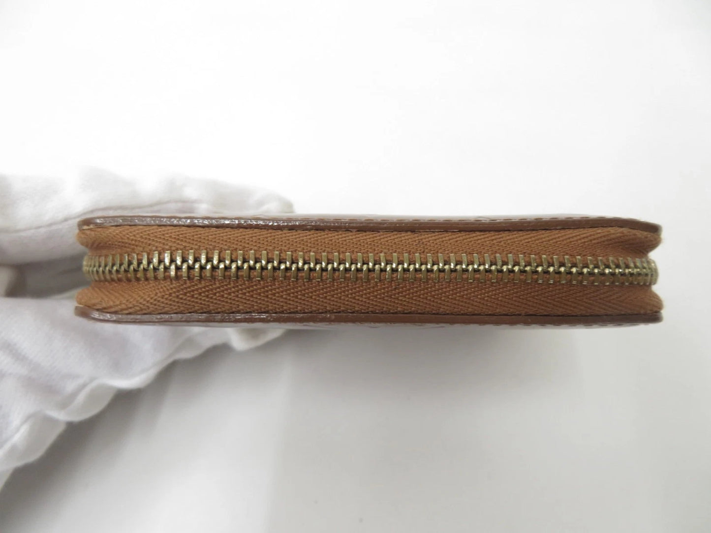 $695 2003 Louis Vuitton Monogram Vernis Bloom Compact Zippy Coin Wallet BJ0013