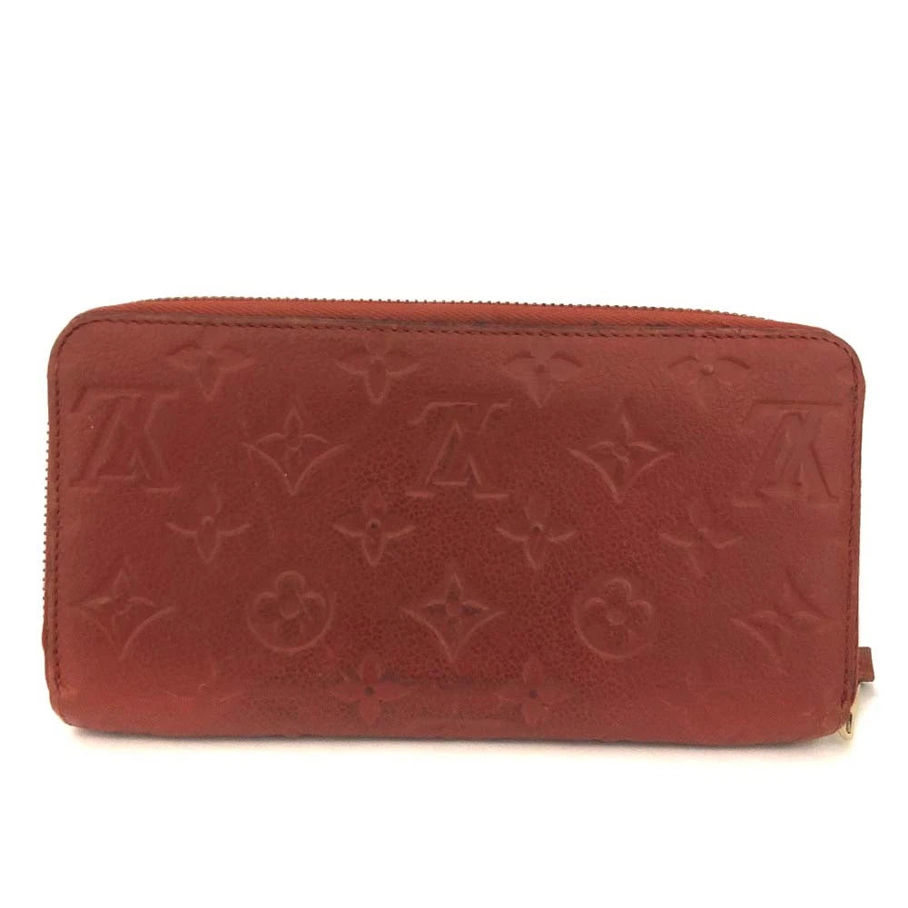 $1140 Louis Vuitton Monogram Empreinte Leather Zippy Zip Around Wallet TN4173