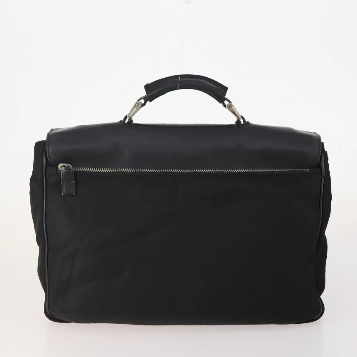 $1600 Vintage Prada Tessuto Nylon Briefcase Black