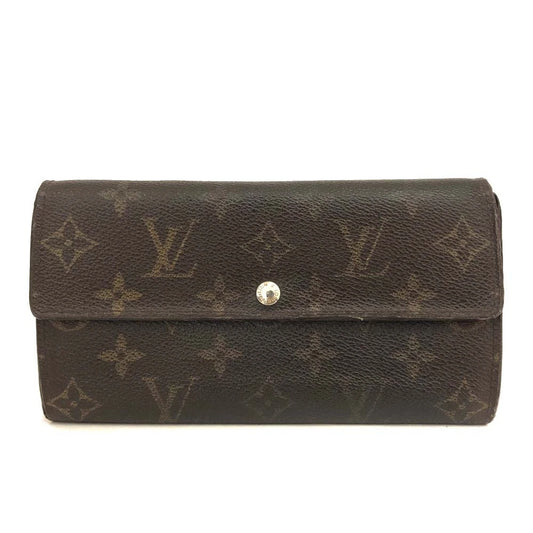 Louis Vuitton Monogram Portefeiulle Sarah Long Bifold Wallet Brown CT1026