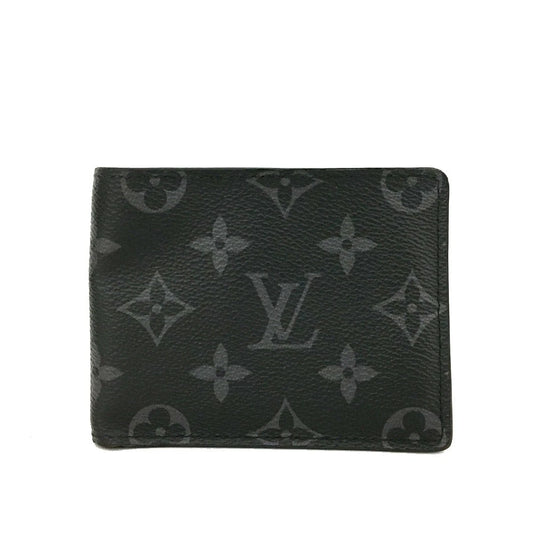 Louis Vuitton Monogram Eclipse Portefeuille Slender Bifold Wallet Black RFID