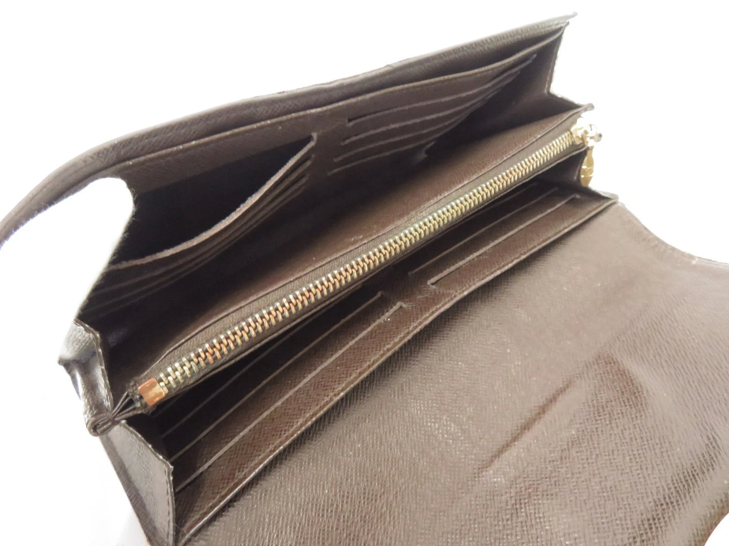 LOUIS VUITTON Damier Ebene Sistina Long Wallet CA2150