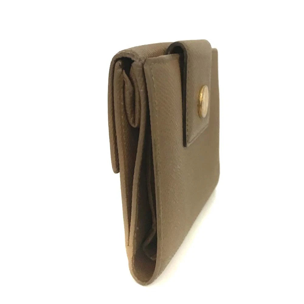 BVLGARI Classico Leather Bifold Wallet Brown