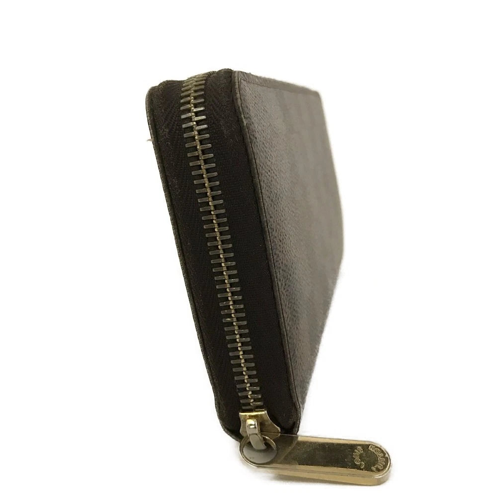 $915  Louis Vuitton Damier Zippy Zip Around Long Wallet Purse Brown CA1190