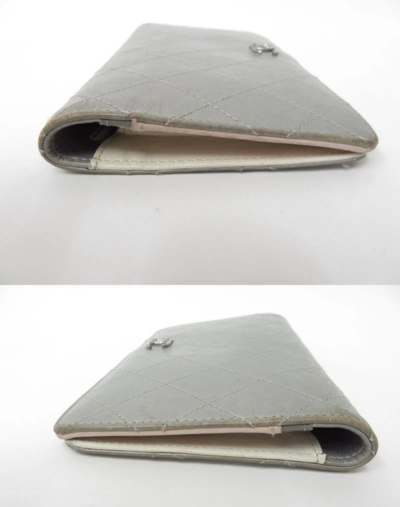 CHANEL CC Matelasse Leather Bifold Long Wallet