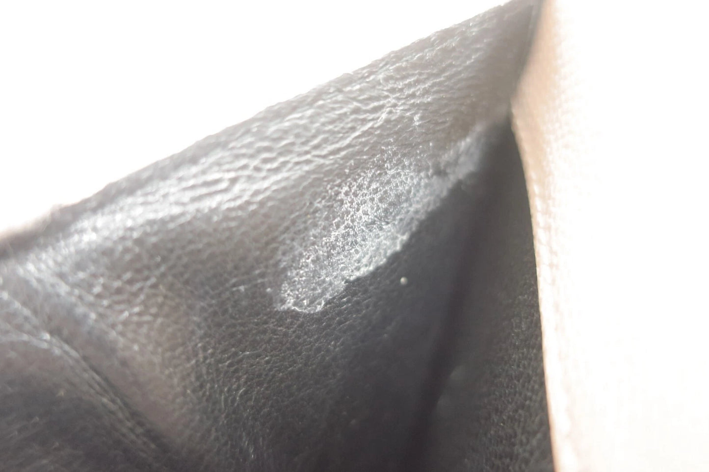 YSL Saint Laurent Leather V stitch Zip Around Compact Wallet