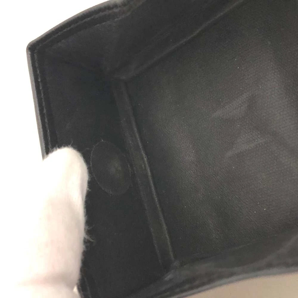 $355 BURBERRY Logo Leather Coin Purse Wallet Black