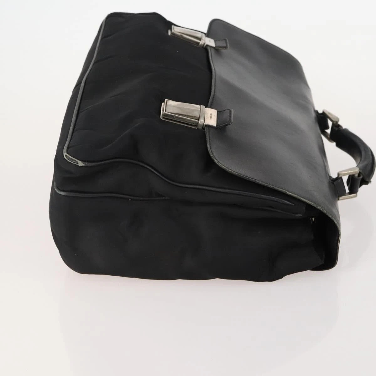 $1600 Vintage Prada Tessuto Nylon Briefcase Black