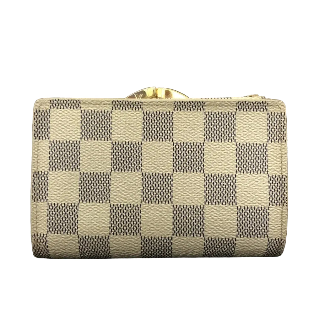 $545 Louis Vuitton Damier Azur Porte Monnaie Billets Viennois Wallet MI2017