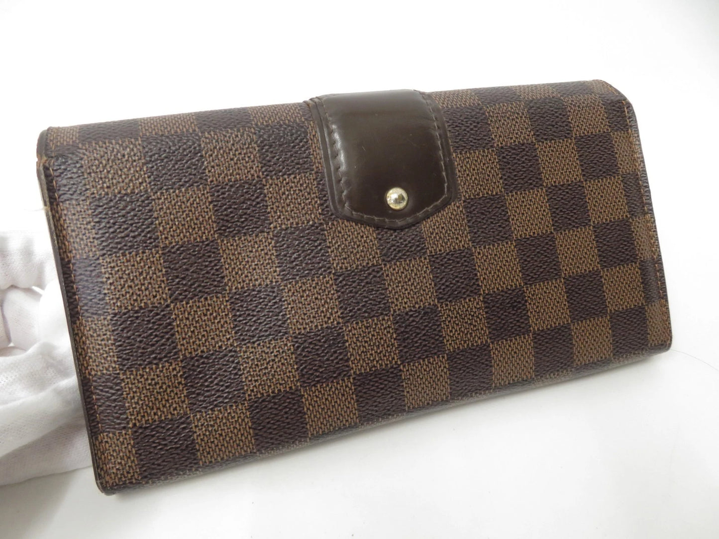 LOUIS VUITTON Damier Ebene Sistina Long Wallet CA2150