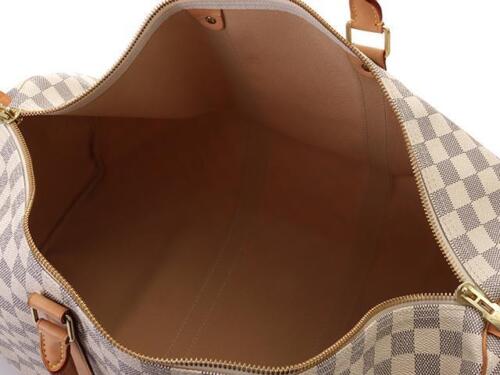 Louis Vuitton Keepall 50 Duffle White Damier Azur