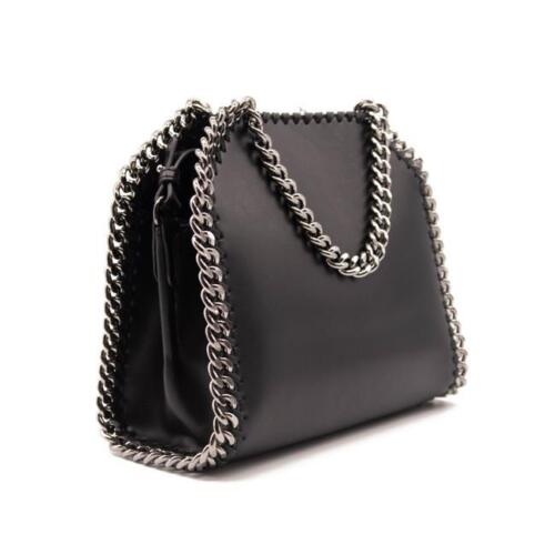 Stella McCartney Tote Box Falabella Black Faux Leather Shoulder Bag