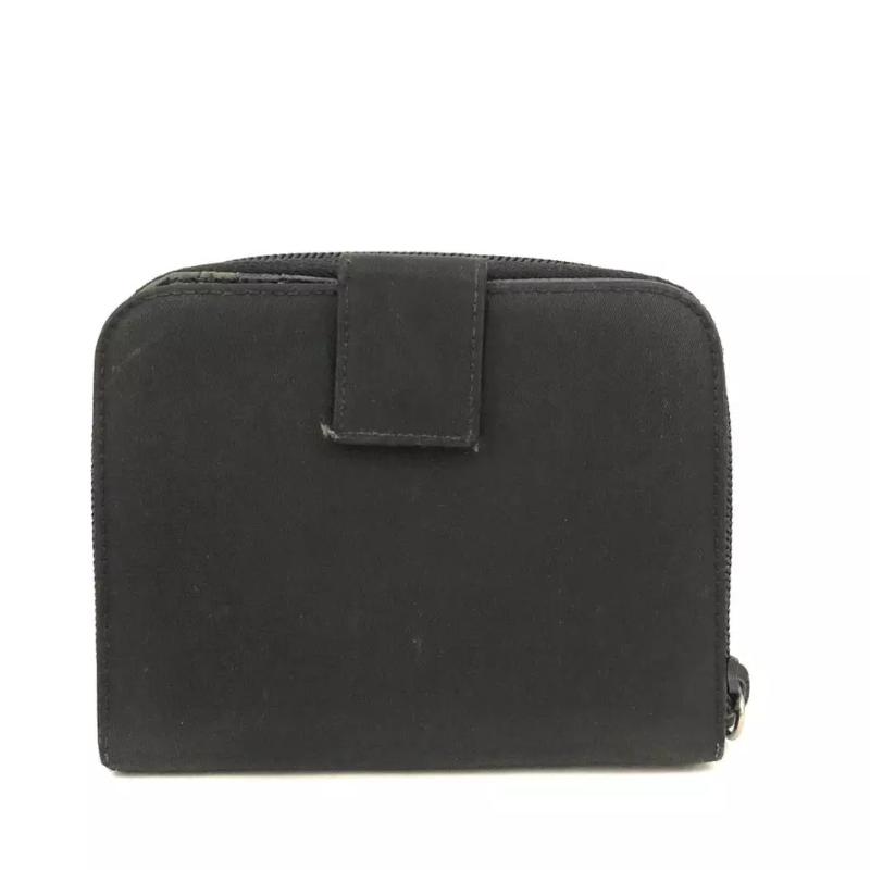 Prada  Tessuto Nylon Zip Around Coin Purse Wallet Nero Black