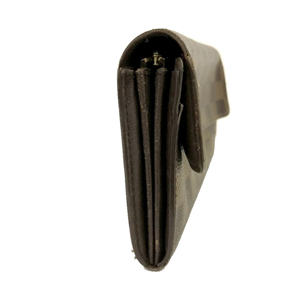 Louis Vuitton Damier Porte Feuille Sarah Long Bifold Wallet Brown CA0094