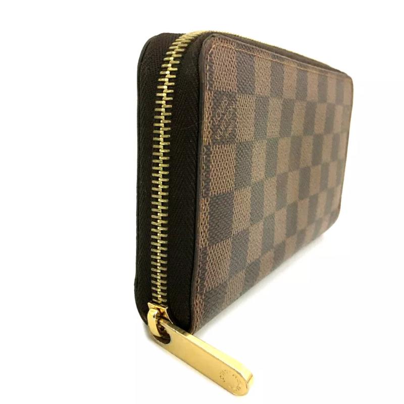 Louis Vuitton  Damier Ebene Zippy Wallet Rose Ballerine