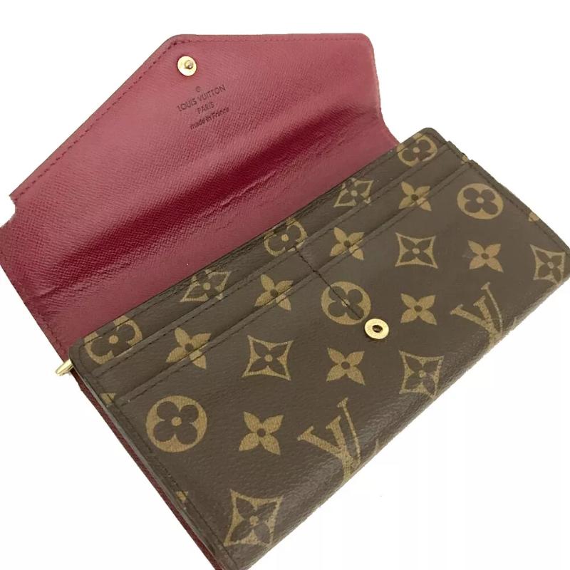 Louis Vuitton  Monogram Sarah Wallet NM Fuchsia SN1149