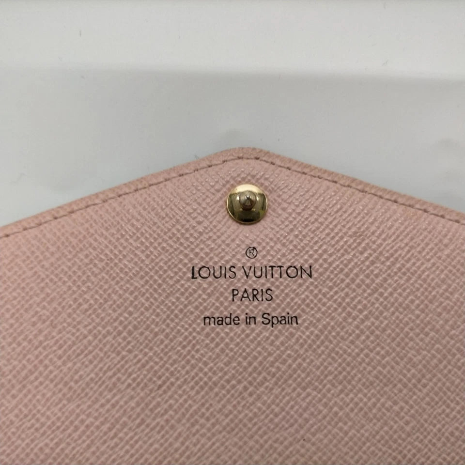 $740 2018 Louis Vuitton  Sarah Wallet NM Brown Monogram CA3128