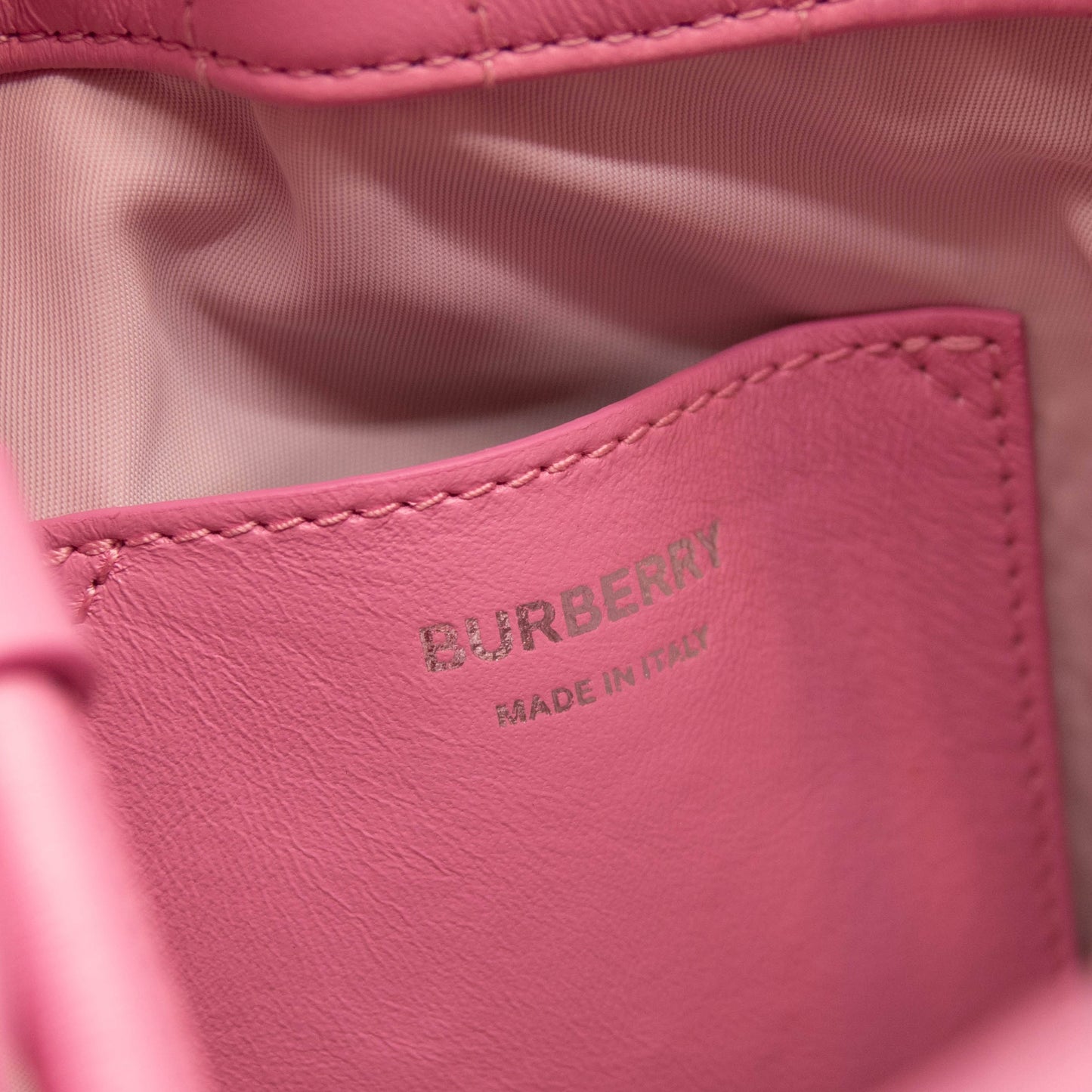 NEW Burberry Mini Lola Quilted Leather Backpack Pink TB