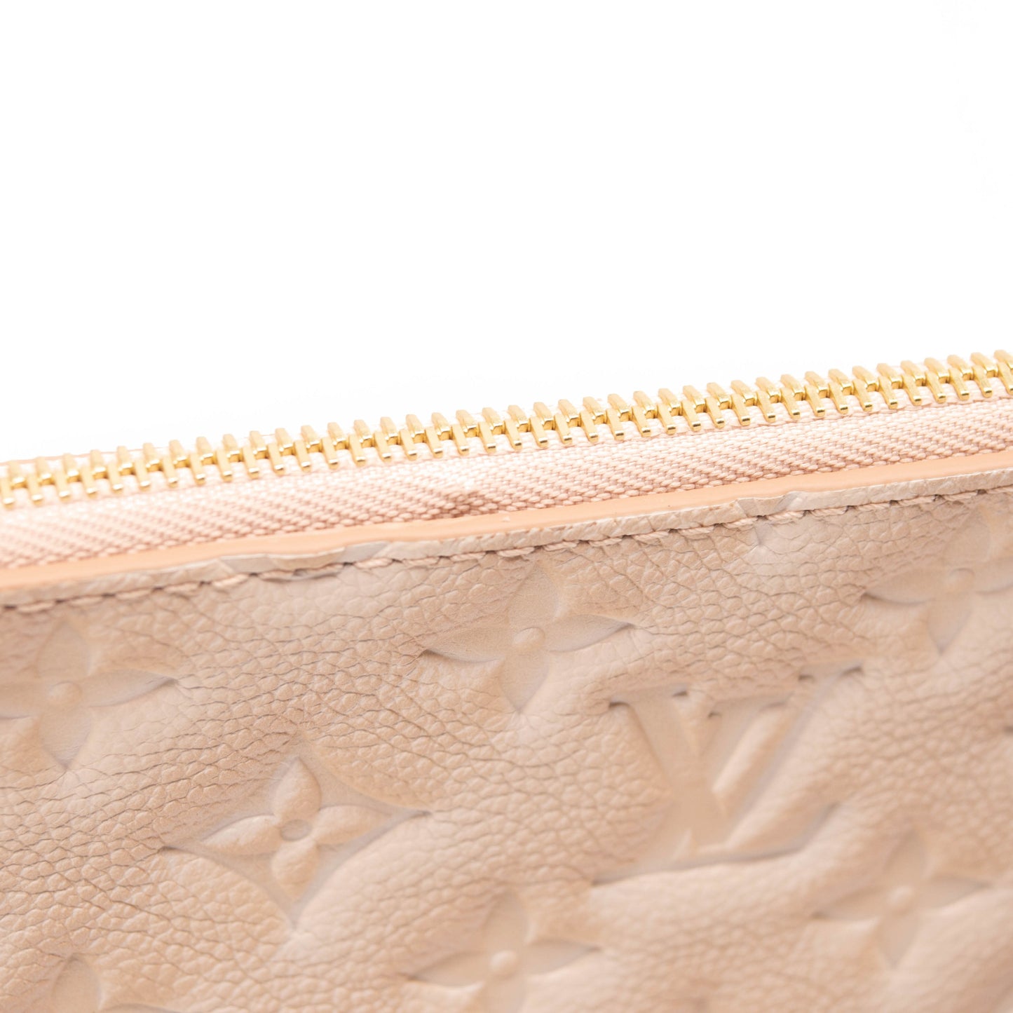 Louis Vuitton Empreinte Monogram Summer Stardust Neverfull MM Pochette Beige Clair Pink Wristlet