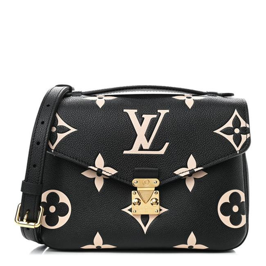 Louis Vuitton Pochette Métis Empreinte Monogram Giant Black Leather Shoulder Bag