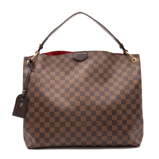 Louis Vuitton Graceful Mm Brown Damier Ébène Canvas Hobo Bag