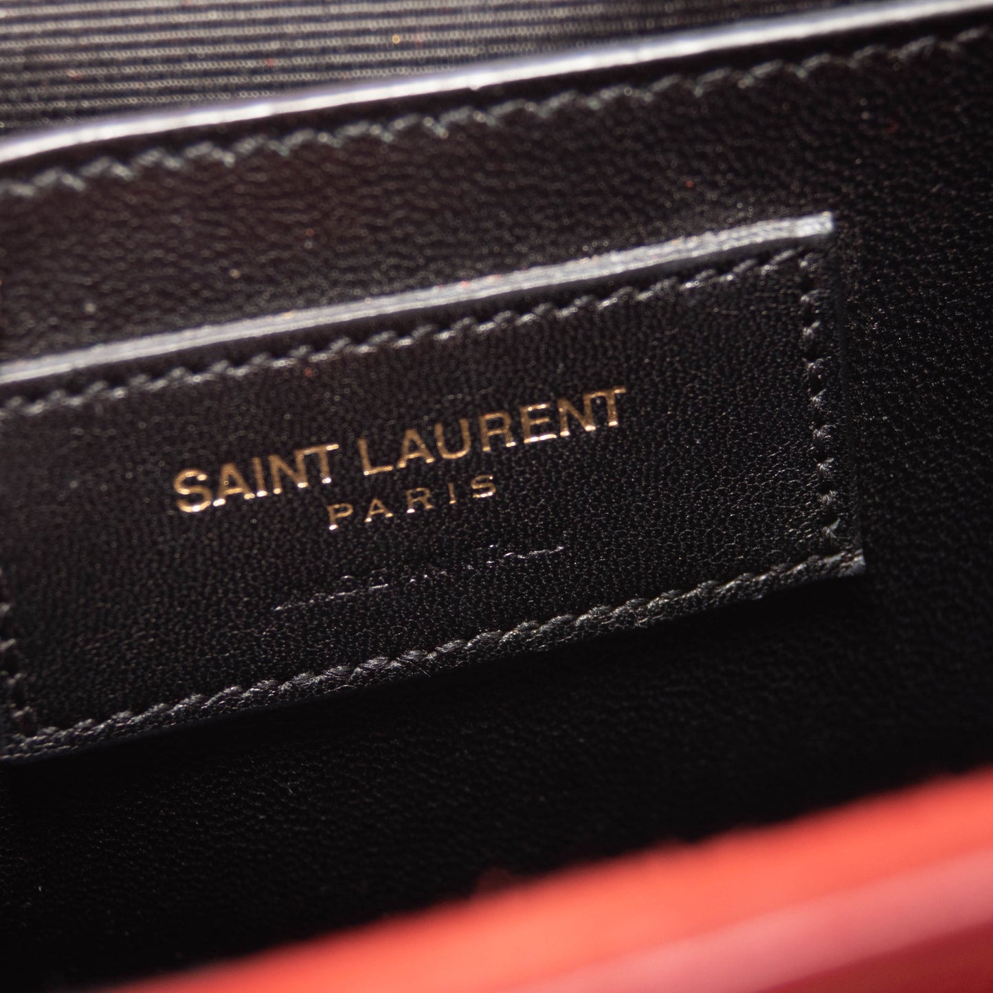 Saint Laurent Suede Small Classic Monogram Kate Tassel Satchel Red