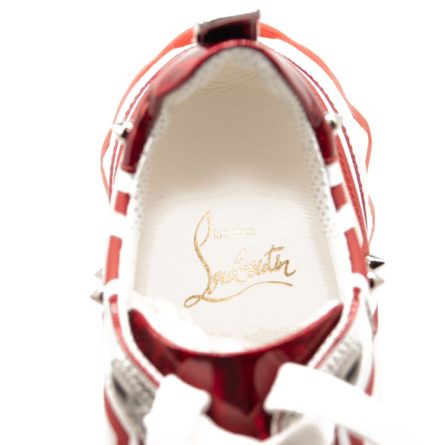 NEW Christian Louboutin Sharkina Sneaker White Red EU 37