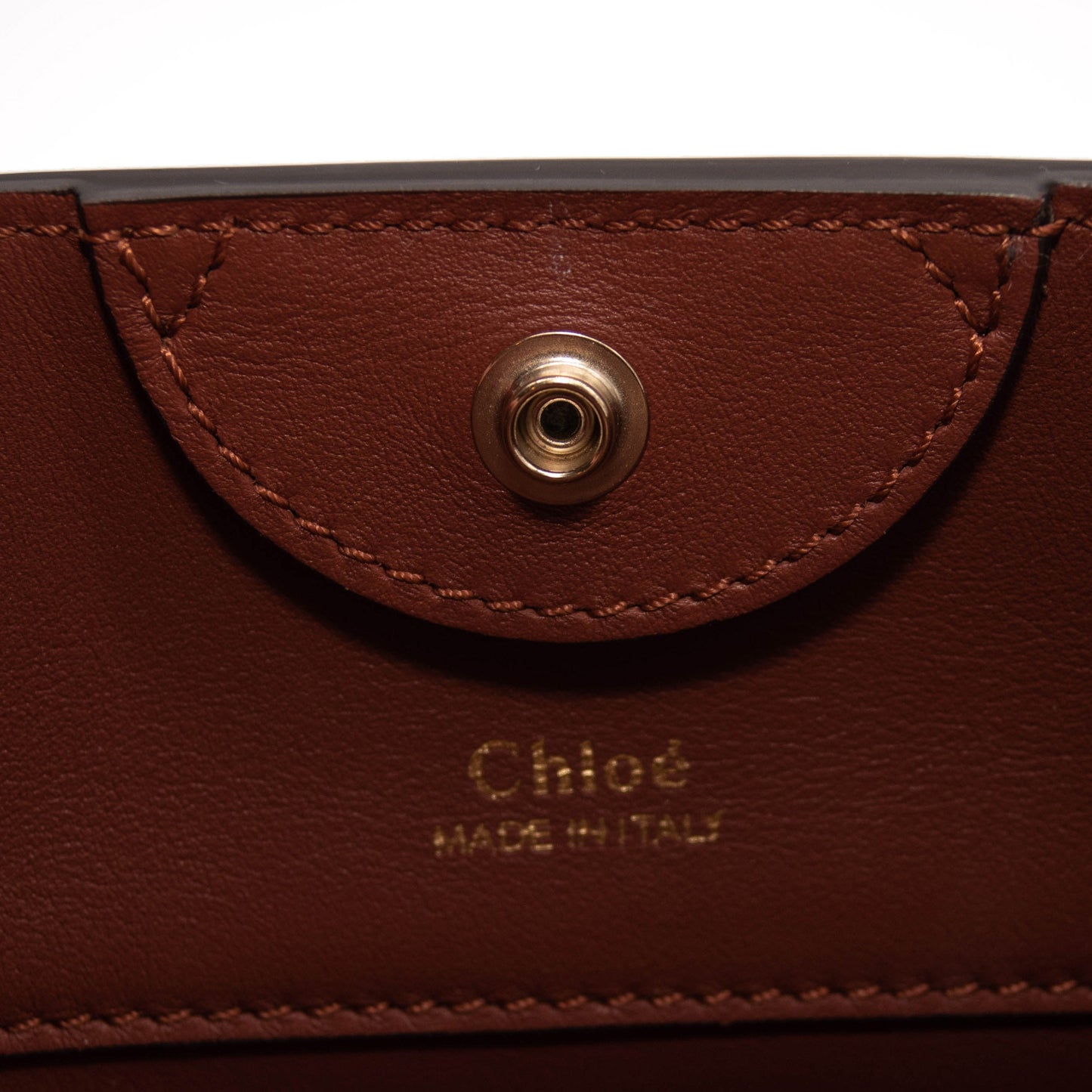 NEW Chloe Key Small Leather Bucket Bag Sepia Brown