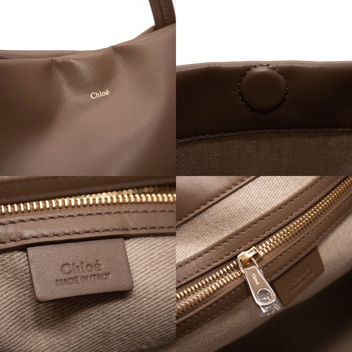 Chloe Judy Leather East/West Tote Army Green