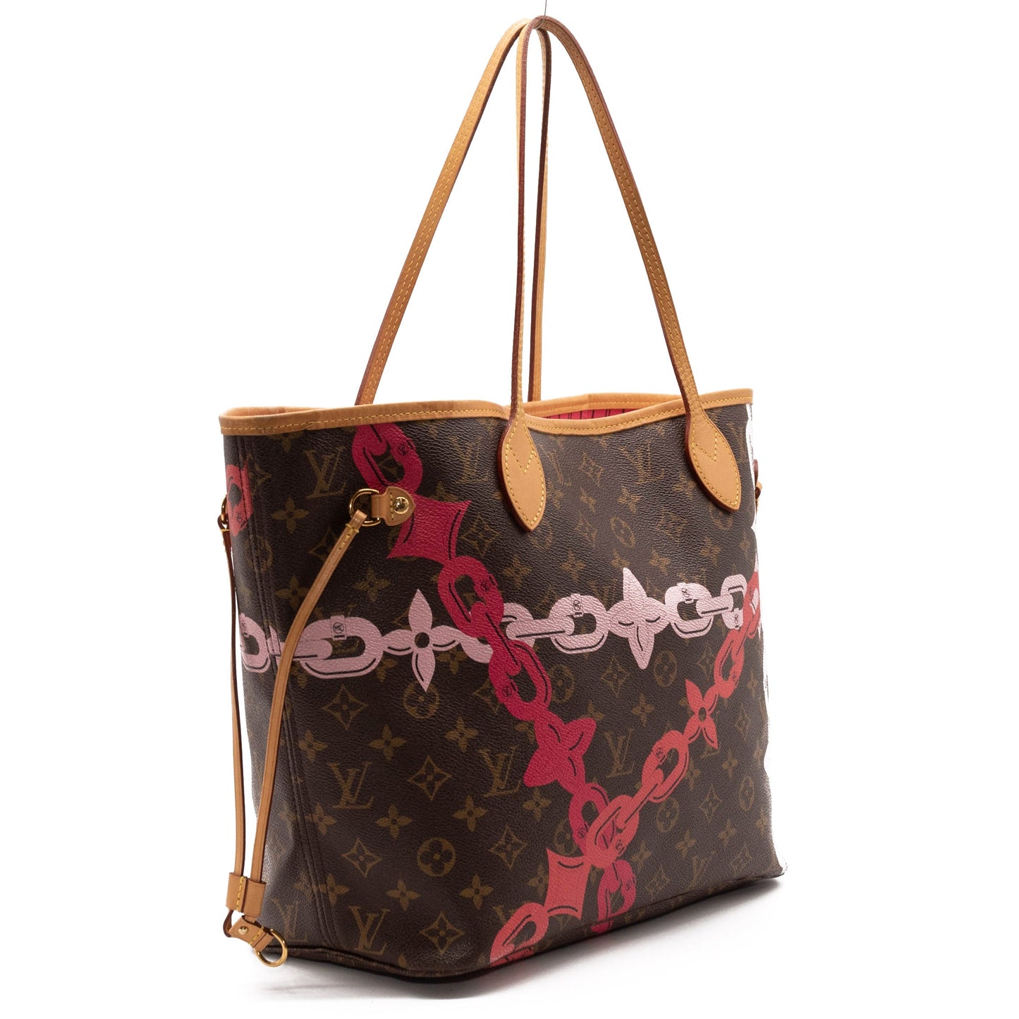 Louis Vuitton Monogram Bay Neverfull MM Rose Ballerine Poppy