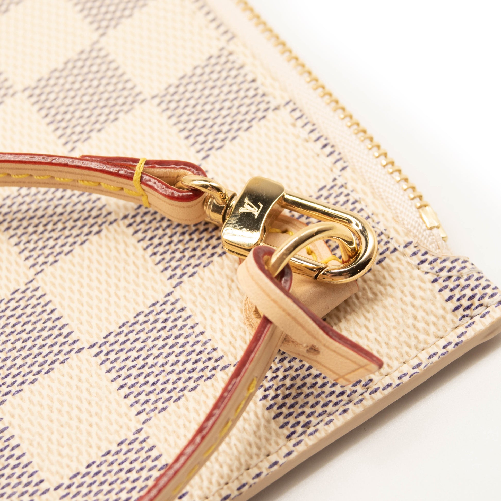 Louis Vuitton Damier Azur Wristlet Pochette from Neverfull GM — Luxe &  Beyond