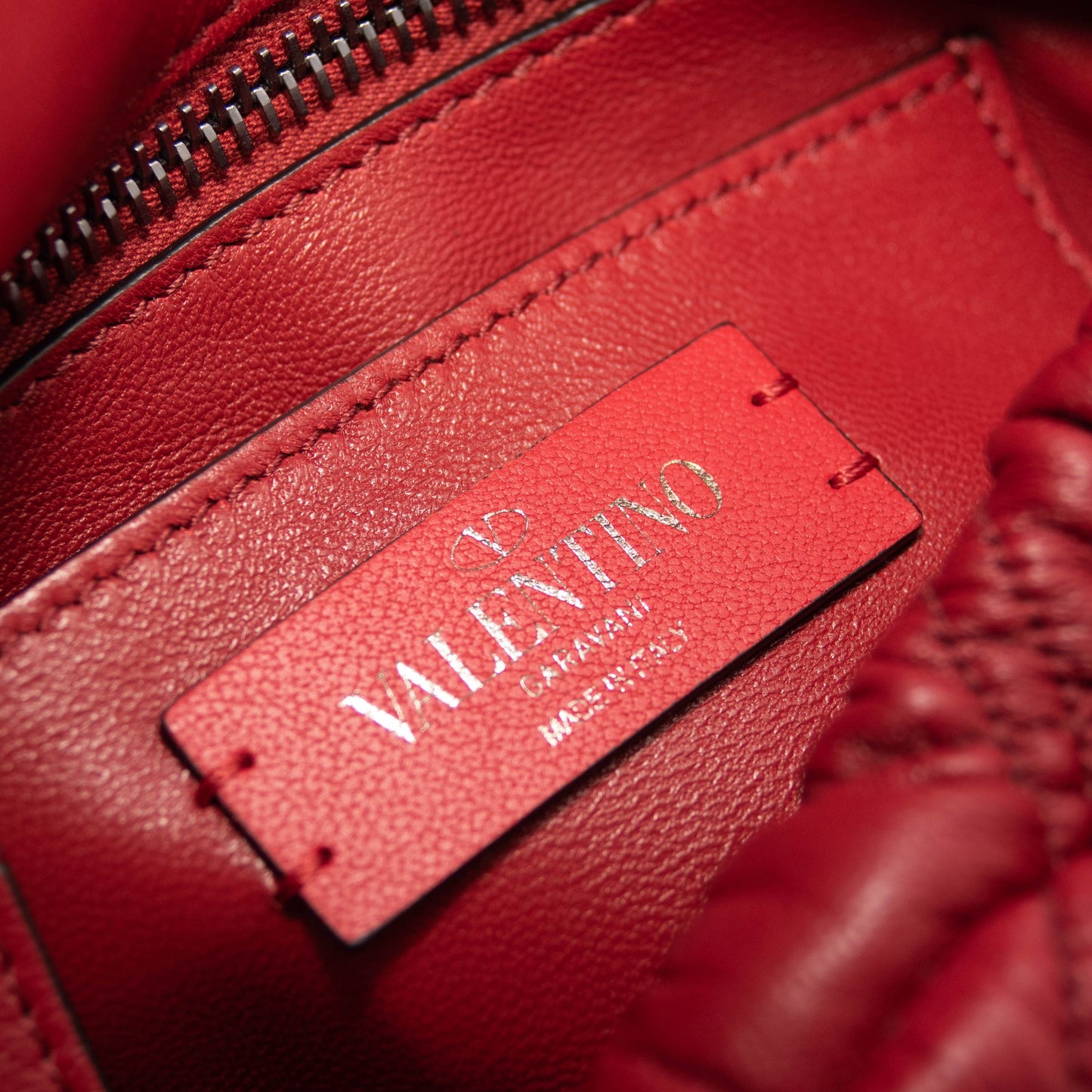 NEW Valentino Small Spikeme Quilted Leather Bag Red