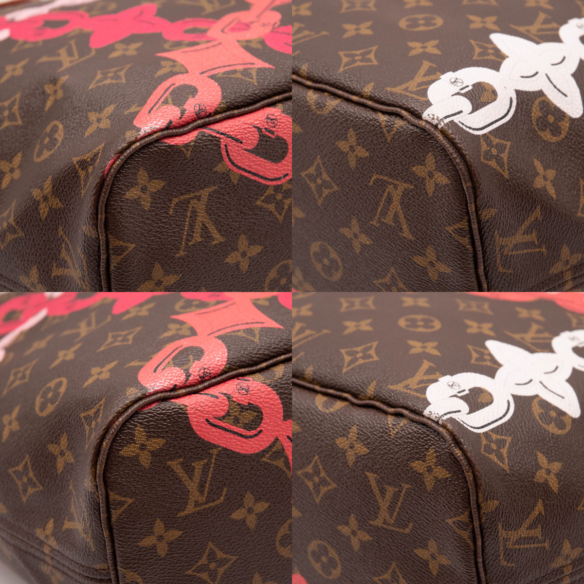 Louis Vuitton Monogram Bay Neverfull MM Rose Ballerine Poppy