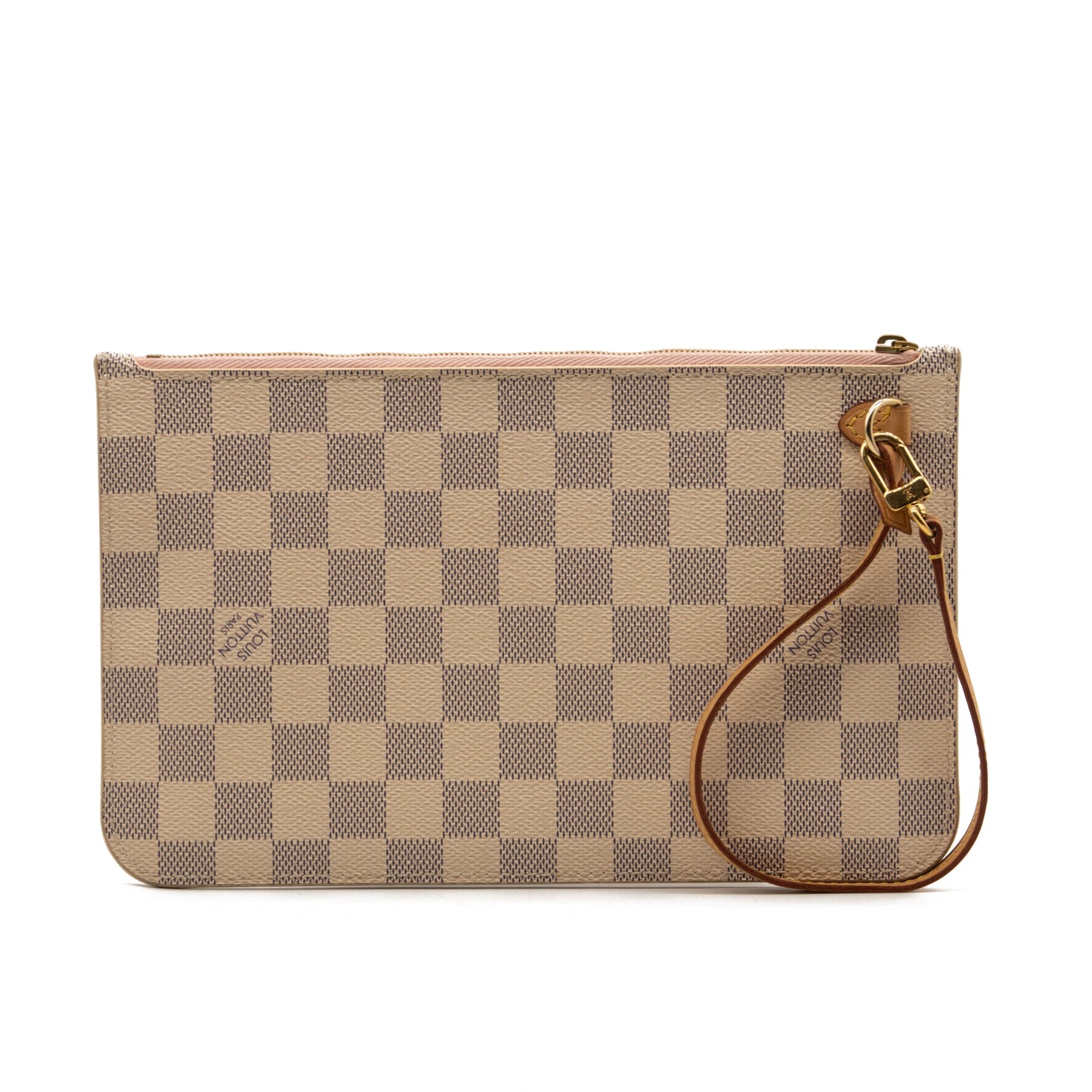 Louis Vuitton Damier Azur Neverfull MM GM Pochette Rose Ballerine