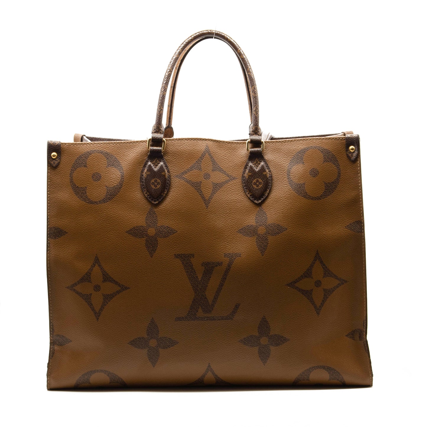 Louis Vuitton Onthego Giant Gm Brown Monogram Reverse Canvas Tote