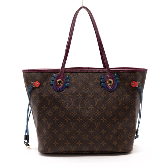 LOUIS VUITTON Monogram Totem Neverfull MM Magenta